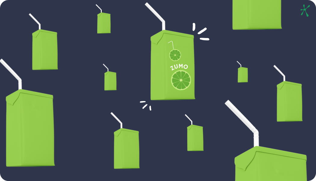 Representación packaging de un zumo 
